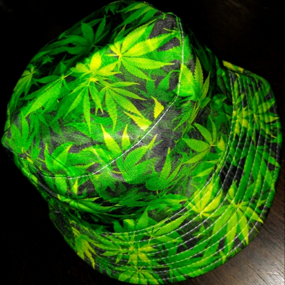 Vibrant Green Potleaf Bucket Hat